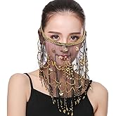 Belly Dance Face Veil India Dance Outfit Halloween Carnival Costumes Head Face Veil