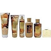 Bath & Body Works Vanilla Café 5 Piece Gift Set - Moisturizing Body Wash - Body Cream - Fragrance Mist - Shower Gel and Body Lotion - with a Creamy Rose Bar Soap - Full Size