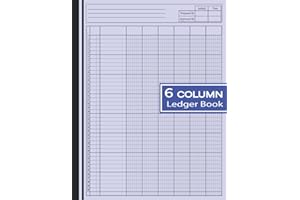 6 Column Ledger Book: Account Journal 120 Pages (8.5" x 11") inches (large size), Ledger Book for Small Business and Personal
