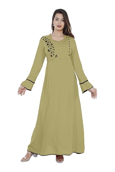 rayon plain embroidery with hand work kurti and nighty for women and girls.