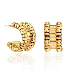 Dremmy Studios Gold Hoops Earrings 14K Gold Filled