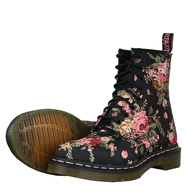 dr martens black victorian flowers