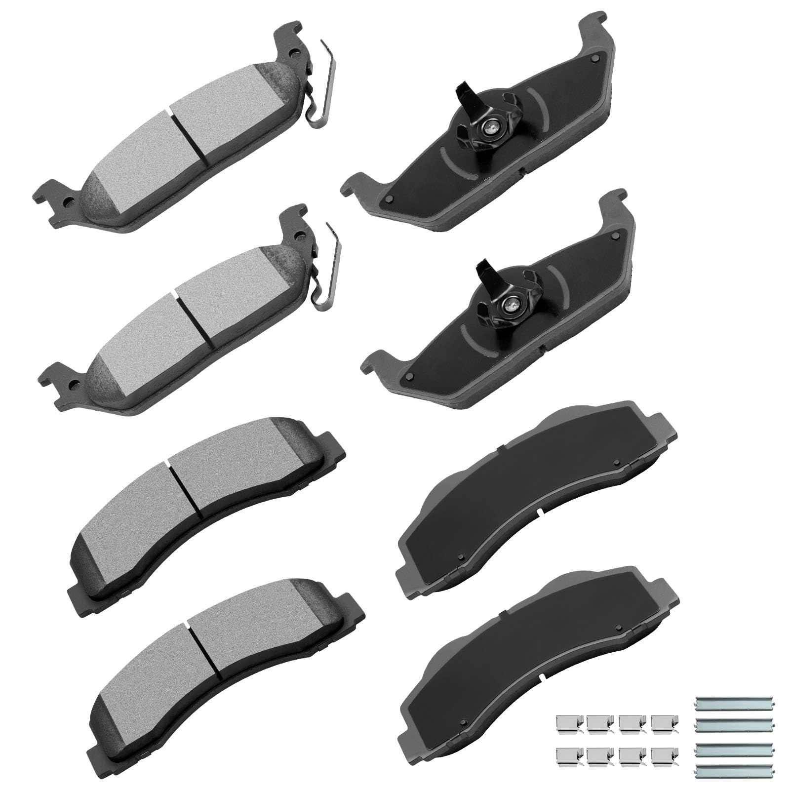 cciyu D1012 D1414 Front & Rear Disc Brake Pads Kit