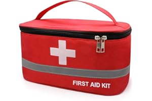 Faylapa Empty First Aid Bag for Home Outdoor Travel Car Camping Hiking, 10.2x5.5x5.5 inches Storage Bag Bag Portable Pouch