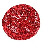 ZARSIO Women Sparkly Sequin Beret Fashion Beanie for Dancing Party, Club, Disco, Festival Party