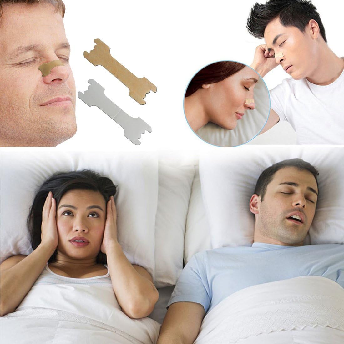 Breathe Right Nasal Strips for Reduce Snoring Better Breath Anti Snoring Improve Sleeping 66mm*19mm (300): Health & Personal Care