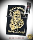 4745 sons of Anarchy Black Matte Full Size Lighter