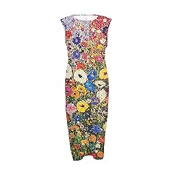Womens Midi Dresses Summer Fall Cotton Linen Midi
