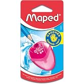 Maped I-Gloo Left-Handed Pencil Sharpener - 1 Hole - For School &amp; Art - Ergonomic Design - Durable &amp; Portable - Assorted Colors