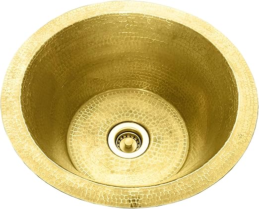 Hammered Brass Bar Sink Rustic Brass Rbv14brs Drain Amazon Com