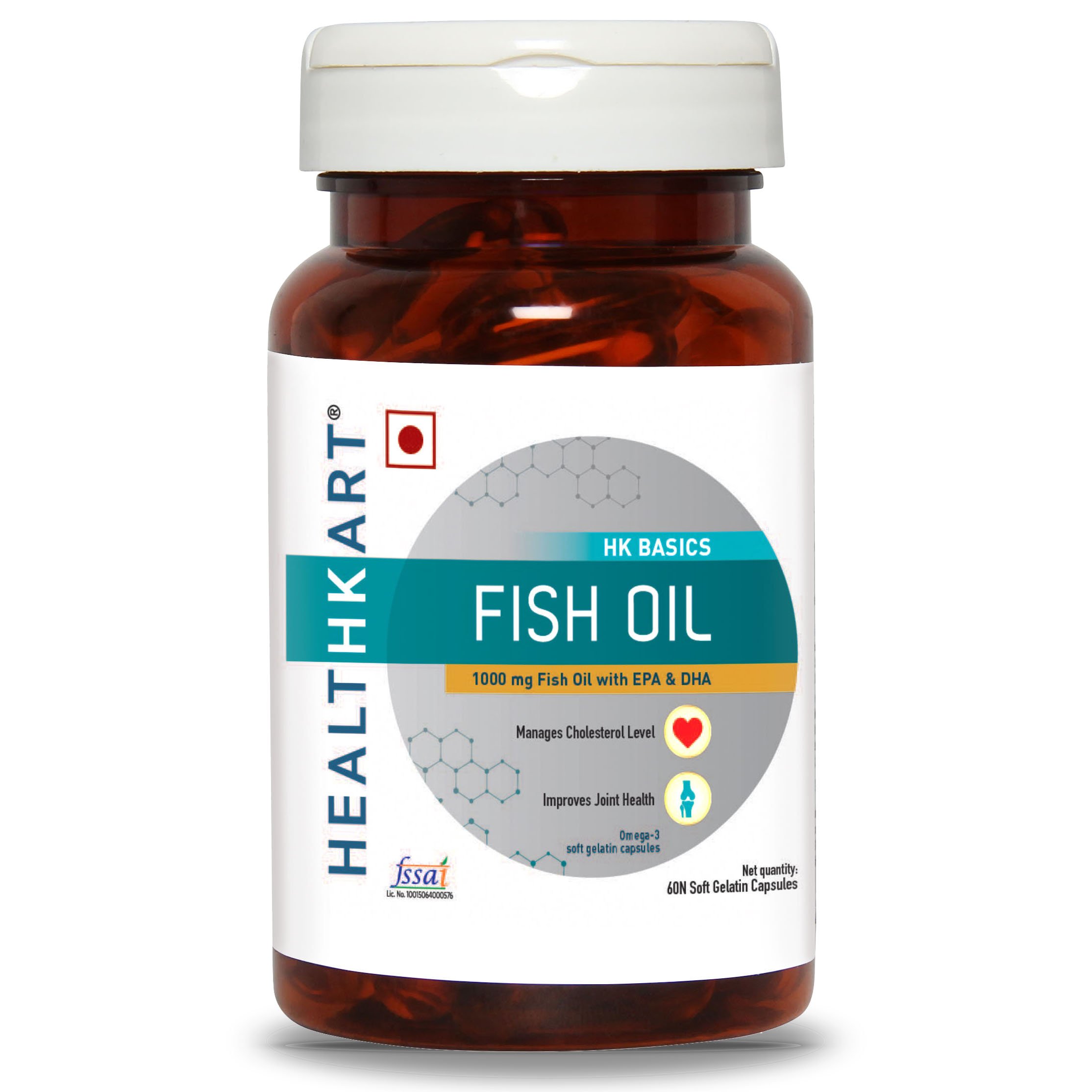 HealthKart Fish oil (1000 Omega 3 , with 180 mg EPA & 120 mg DHA) for