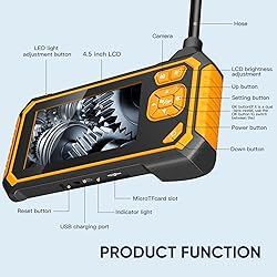 GREUNION Dual Lens Industrial Endoscope Camera with