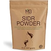 MB Herbals Sidr Powder 8 oz / 0.5 Pound (227 Gram) | WildCrafted | Seder Lote Leaves | Ziziphus spina christi | Natural Hair Conditioner &amp; Cleanser | Sidr 99.5%, Neem 0.5%