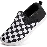 WateLves Toddler Little Kid Wide Barefoot Shoes Boys Girls Minimalist Slip On Sneakers Canvas Walking Shoes Fit Naturally Zero Drop Sole