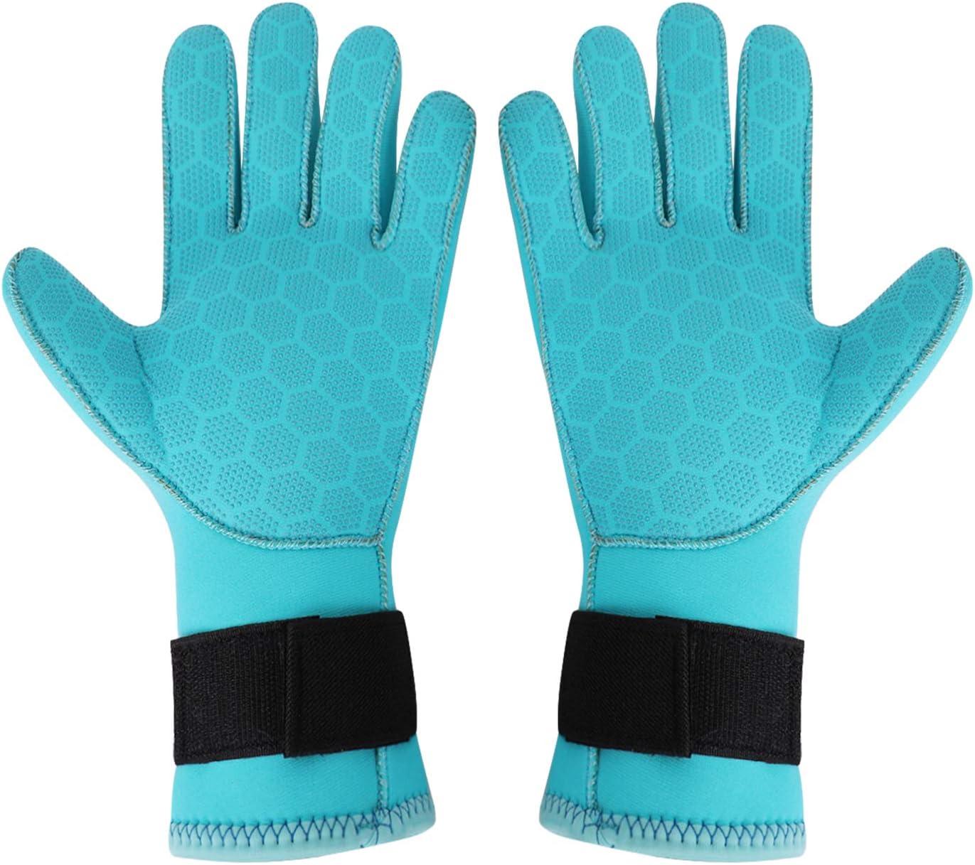 Water Gloves Scuba Gloves 3MM Neoprene Diving Wetsuits Gloves Women Men Five Finger Warm Winter Gloves for Snorkeling Paddling Surfing Kayaking Canoeing Spearfishing Skiing Dive Gloves Adjust Strap : Sports & Outdoors