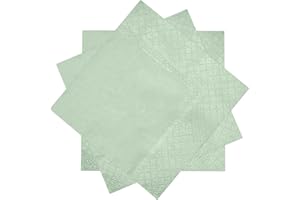 100-pack Sage Green Paper Cocktail Napkins Disposable - 3-ply | Size: 10" x 10" (Unfolded), 5" x 5" (Folded)