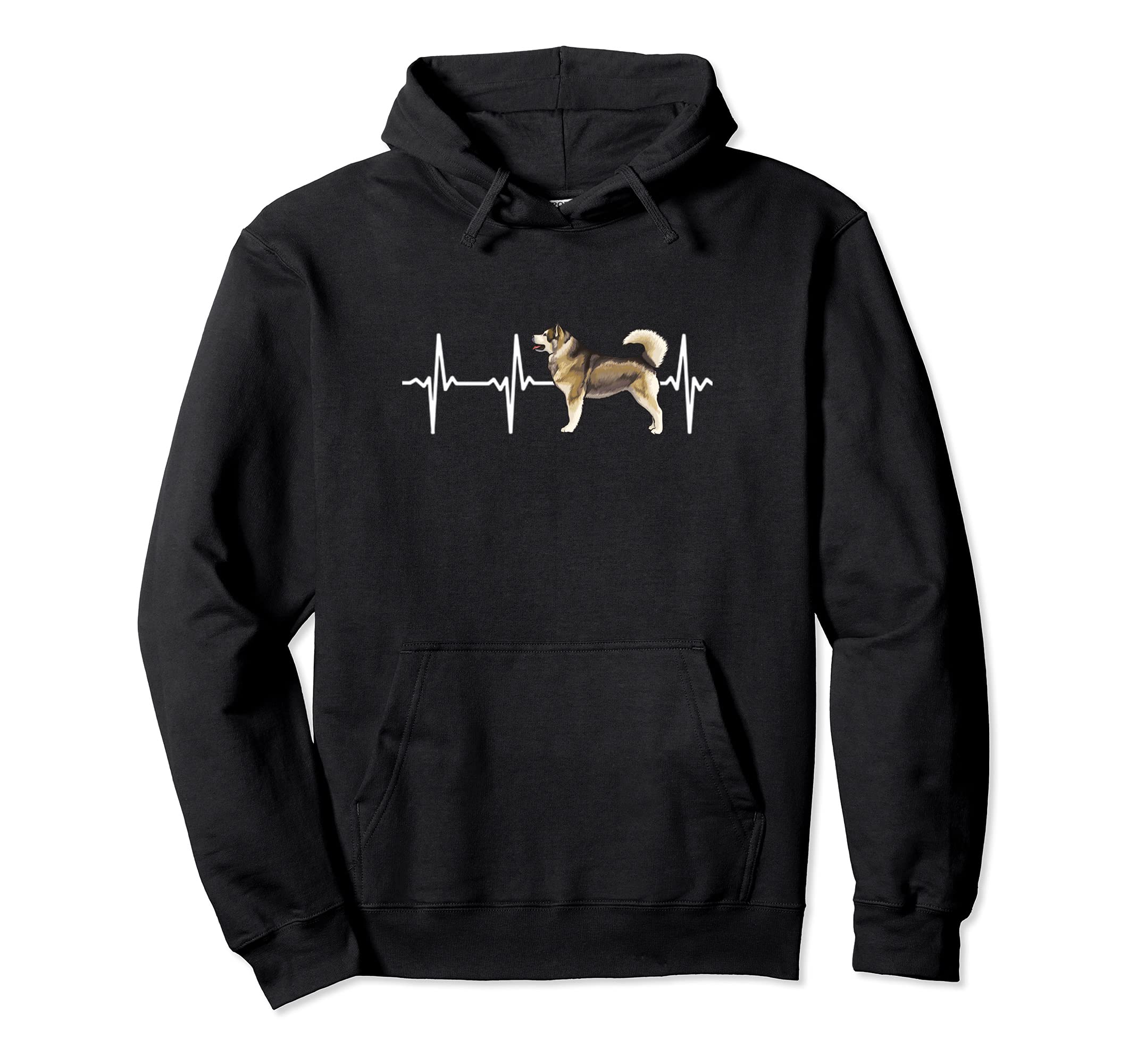 Alaskan Malamute Heartbeat Love My Dog Pullover Hoodie