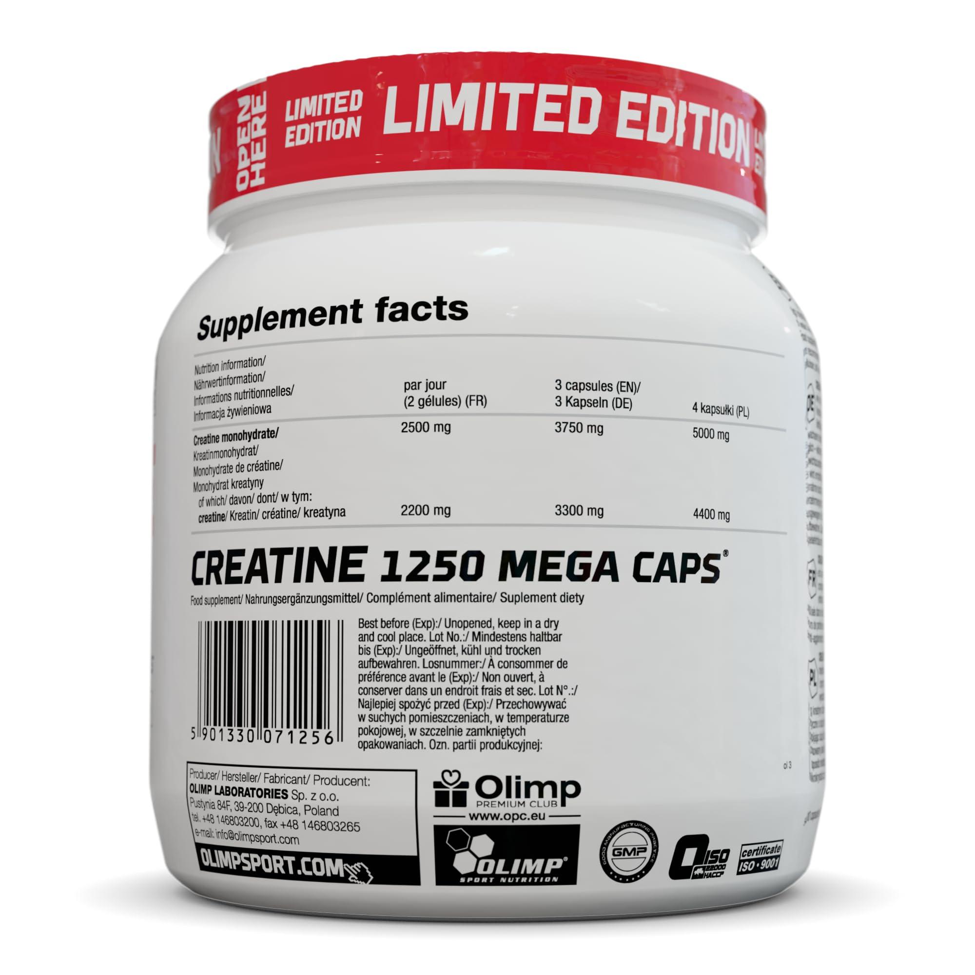 Olimp Creatine 1250 Mega Caps - 500 Kapseln 3