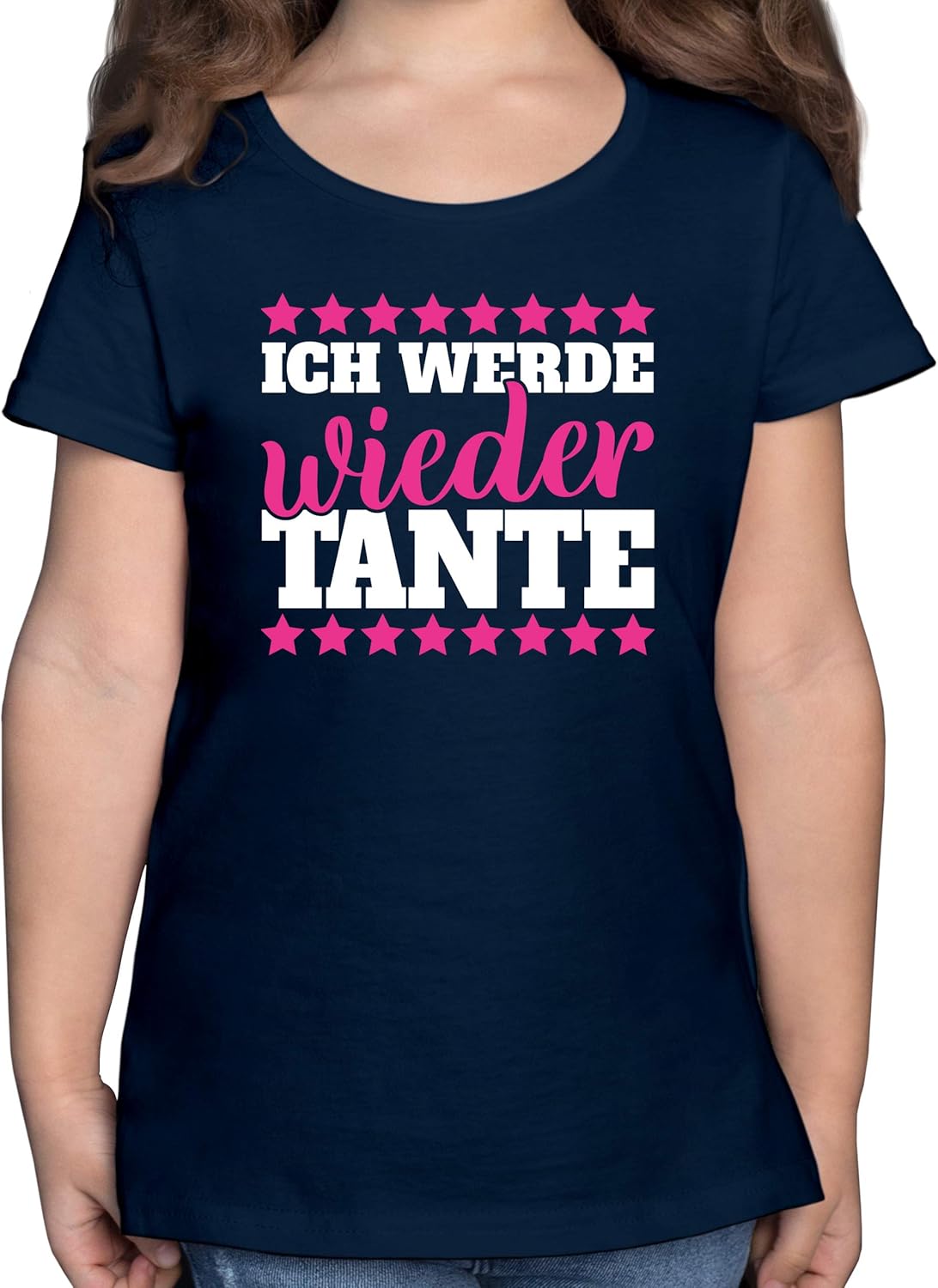 Shirtracer Sprüche Kind Ich werde Wieder Tante mit Sternen weiß