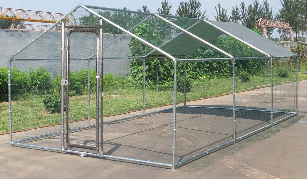 Chickencoopoutlet Large Metal 20x10 Ft Chicken Coop Backyard Hen House Cage Run Outdoor Cage