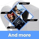 On1shelf Black Sew On Hook and Loop Tape Set 5cm-1m Nylon Fabric Fastener view 6