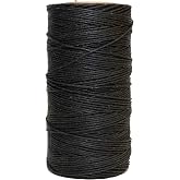 Realeather BTH100-01 Waxed Thread for Leather Crafting, 50 G, 100 Yards, Black