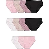 Women's Cotton Body Tone Bikini Panty, Assorted 10 Pack