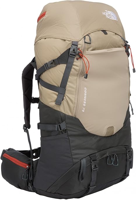 beige north face backpack