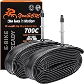 Heavy Duty Bike Tubes 700x35C/38C/40C/43C 35/43-622 48mm Presta Valve 2PCS | 700C Bicycle Tubes for 700 x 35C 700x38C 700x40C 700x42C Mountain, Gravel, Hybrid Road Bike Tire Tubes