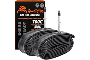 700C Heavy Duty Bike Tubes 700x35C/38C/40C/43C FV48 Presta Valve (35/43-622) 700C Bicycle Inner Tubes Compatible with 700x35C