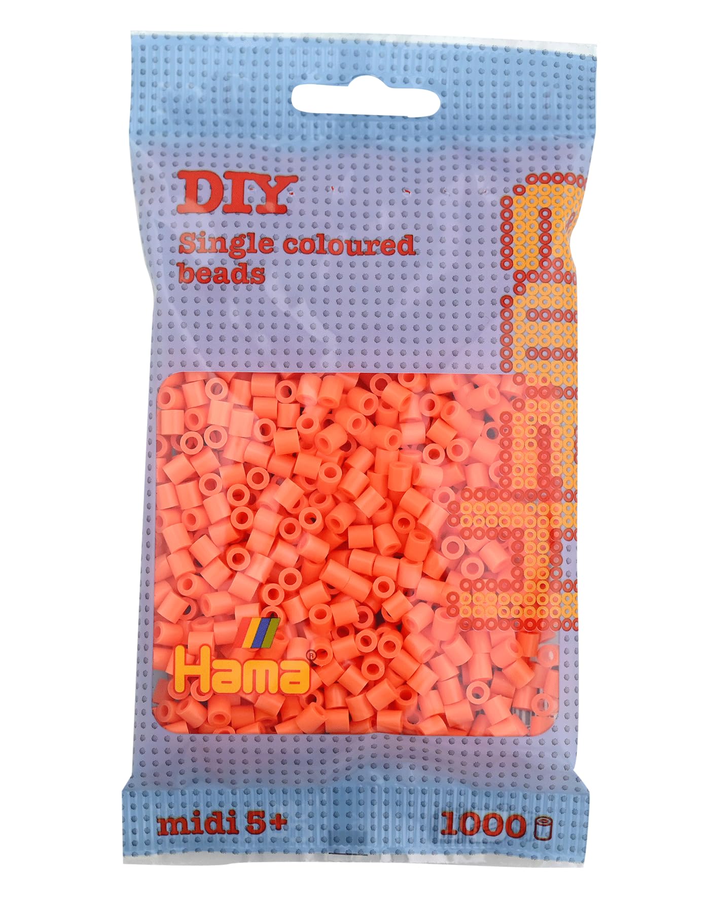 Hama Beads Bag | Approx. 1000 Midi Fuse Beads | Mosaic Decoration Arts & Craft for Creative Children Ages 5+ | Apricot
