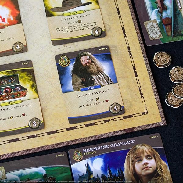 USAOPOLY HARRY POTTER HOGWARTS BATTLE COOPERATIVE DECK BUILDING CARD GAME | OFFICIAL LICENSED MERCHANDISE BOARD GREAT GIFT FOR FANS MOVIE ARTWORK FOR 132 MONTHS TO 1188 MONTHS