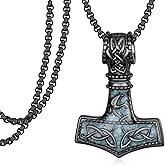 Thors Hammer Necklace 925 Sterling Silver Mjolnir Necklace for Men Viking Hammer Jewelry Gifts for Men