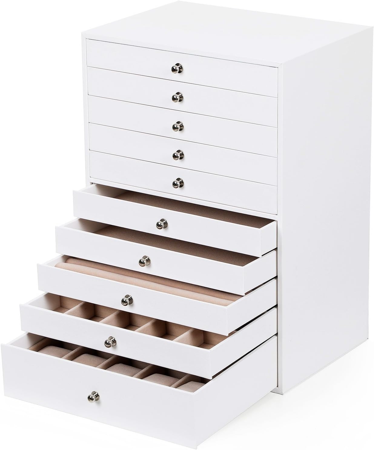 Songmics Extra Large Jewellery Box 10 Layer Storage Case Faux