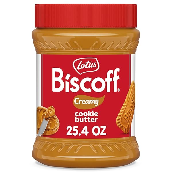 LOTUS BISCOFF COOKIE BUTTER SPREAD, CREAMY, NON GMO + VEGAN, 25.4OZ
