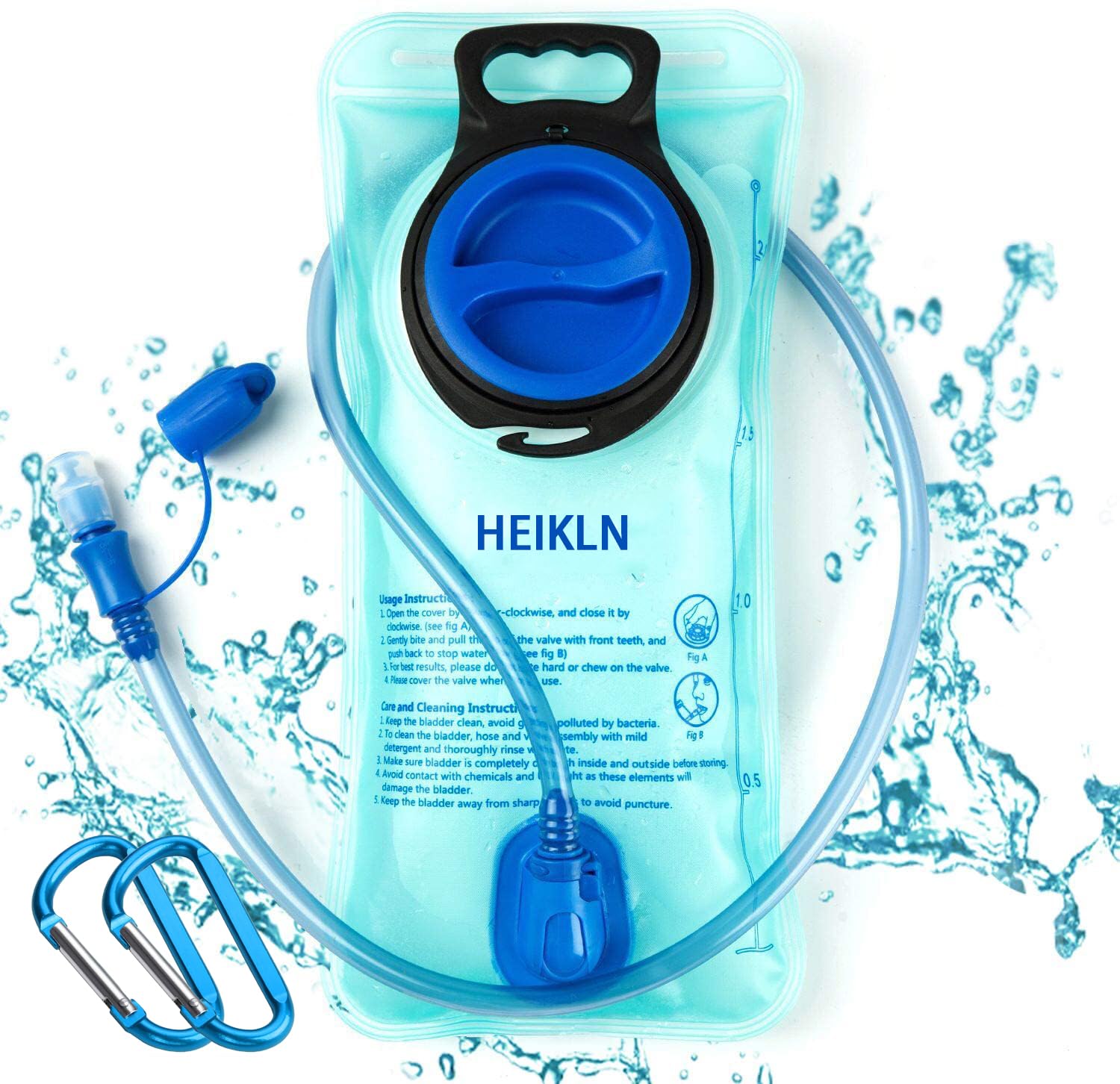 Photo 1 of HEIKLN Hydration Bladder 2 Liter,Water Bladder for Hiking Backpack,Leak Proof Water Bladder Bag, BPA Free Military Water Storage Bladder, Hydration Pack for Bicycling Hiking Camping Hunting Running