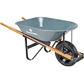 Corona Tools Wheelbarrow in a Box &ndash; 5 Cubic Foot Heavy Duty Garden Cart with 15&rdquo; Flat-Free Tire for Gardening, Planting &amp; Outdoor Use