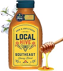 Local Hive Southeast Raw & Unfiltered – 16 oz | 100% Pure U.S. Honey | Natural Sweetener Sourced from American Bees & Beekeep