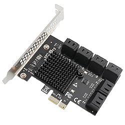 PCIe x1 to 12-Port SATA3.0 Expansion Card,6Gbps