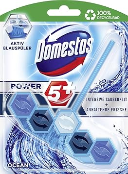Domestos WC-Stein Power 5+ Aktiv Blauspüler Ocean, 7er Pack(7 x 55 g)