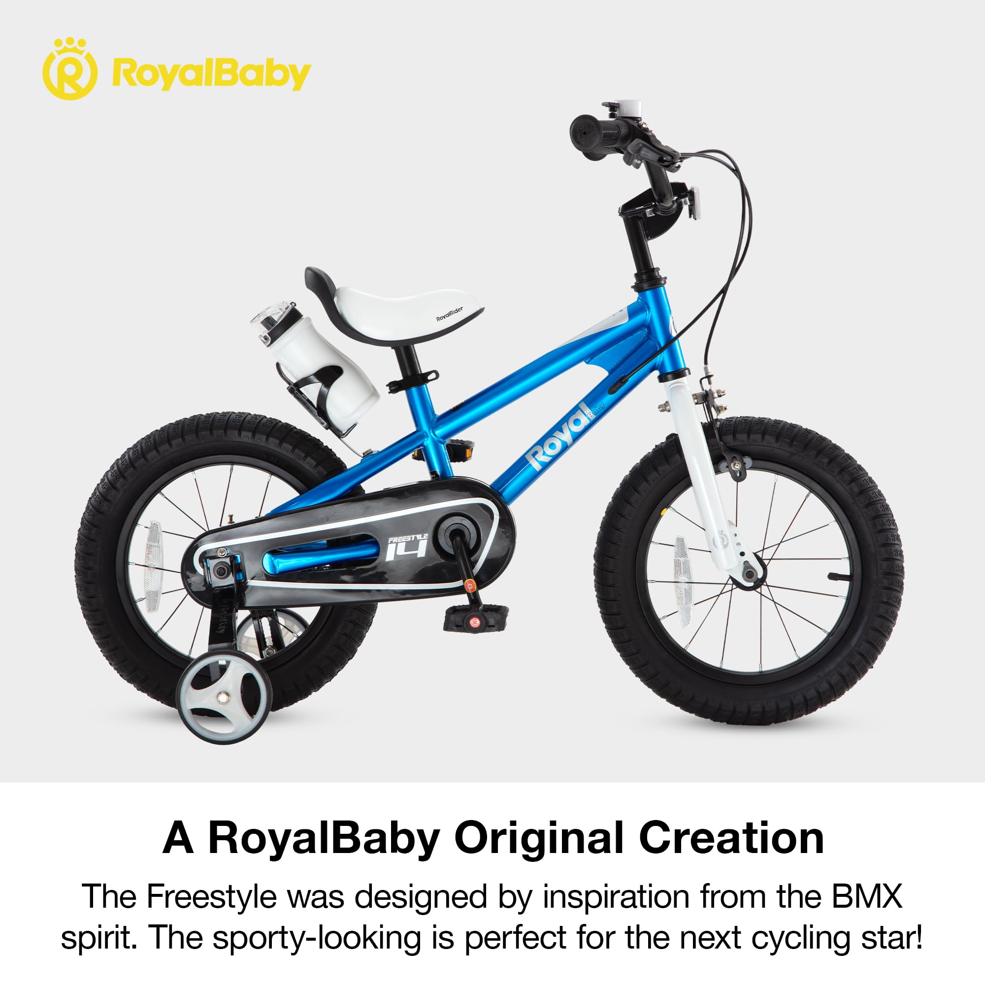 RoyalBaby Kids Bike EZ Balance to Pedal Dual Handbrake Toddlers Boys Girls Bicycle 12-20 Inch for Age 3-10 Years