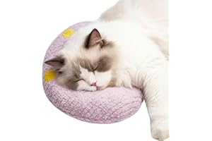 Haakong Calming Pillow for Small Medium Cats and Dogs Soft Fluffy Pet Pillow Anxiety Relief with Cute Embroidery Pattern
