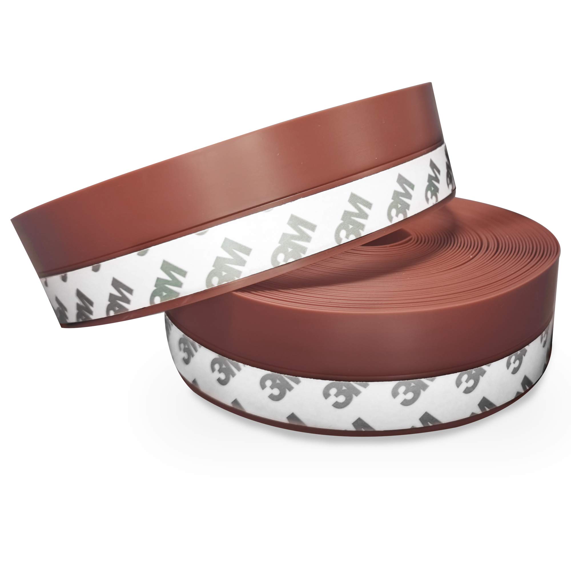 JEMESI Silicone Seal Door Strip Bottom, Brown, 10M(W: 35MM), Weather Stripping for Gaps of House, Glass Shower, Window, Door