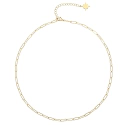 Aobei Pearl 18k Gold Plated Oval Link Chain Choker