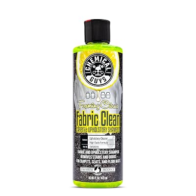 Chemical Guys Foaming Citrus Fabric Clean, Carpet and Upholstery Cleaner - Car Carpet Cleaner for Seats, and Floor Mats, Safe for Home, Office & More, Citrus Scent - 16 oz