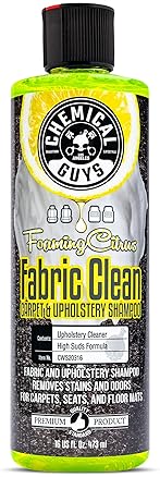 Car Care - Chemical Guys Foaming Citrus Fabric Clean, Carpet and Upholstery Cleaner - Car Carpet Cleaner for Seats, and Floor Mats, Safe for Home, Office & More, Citrus Scent - 16 oz