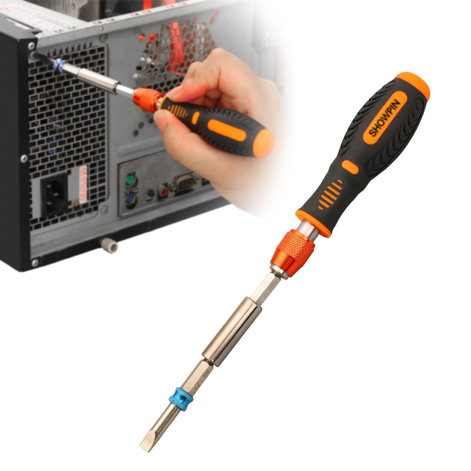 Showpin 12 in 1 Color Ring Screwdriver Set Multibit