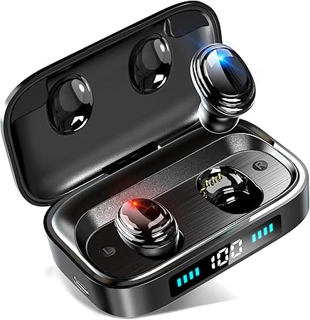 Amazon Co Jp ワイヤレス イヤホン 年 Bluetooth5 0第三世代 革新的瞬時接続 Bluetooth イヤホン Ledディスプレイ電量表示 最大650時間待ち受け 3000mah充電ケース付き Cvc8 0ノイズキャンセリング c対応 音量調節 マイク内蔵 8dステレオサウンド Siri対応