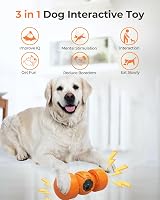 LACCEN Interactive Dog Toy Rolling Treat Dispenser Slow Feeder Orange view 3