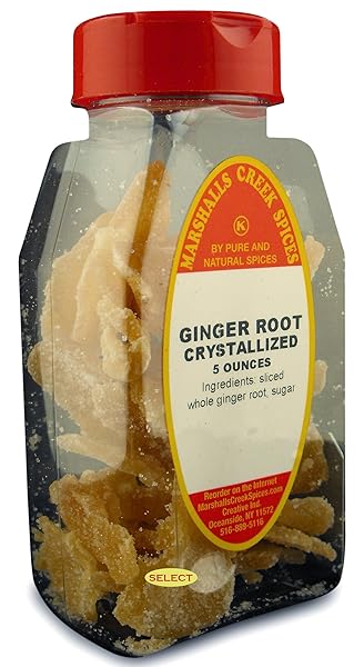 MARSHALLS CREEK SPICES, SELECT GINGER CRYSTALLIZED 5 OUNCES